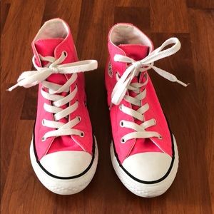 Hot pink Girls Converse High Tops size 13